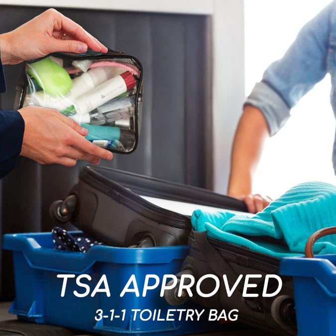 TSA Approved Toiletry Bag 3-1-1 Clear Travel Cosmetic Bag - Image 3