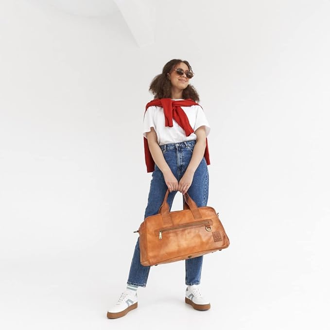 Berliner Bags Vintage Genuine Leather Duffle Bag Austin M - Image 5