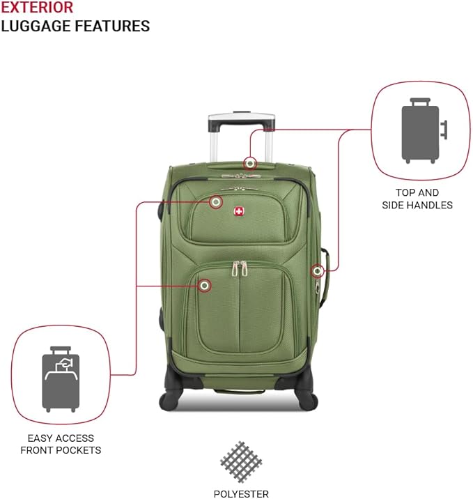 SwissGear Sion Softside Expandable Luggage, Carry-On 21-Inch - Image 3