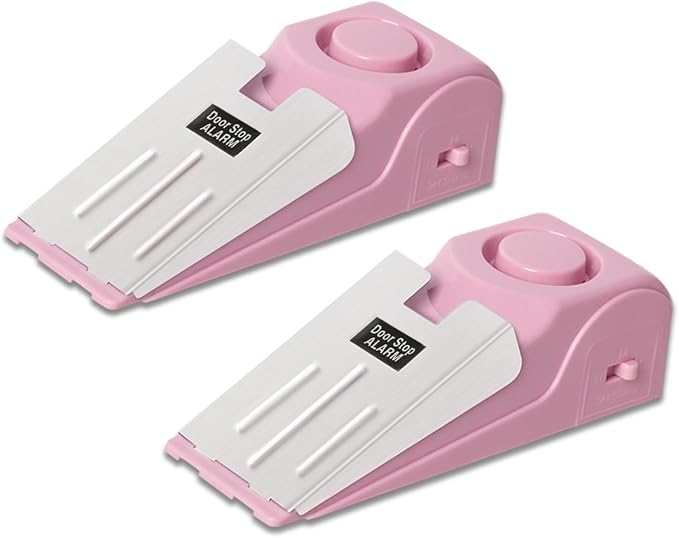 2 Pack Portable Door Stop Alarm, Door Stopper by HNHMT