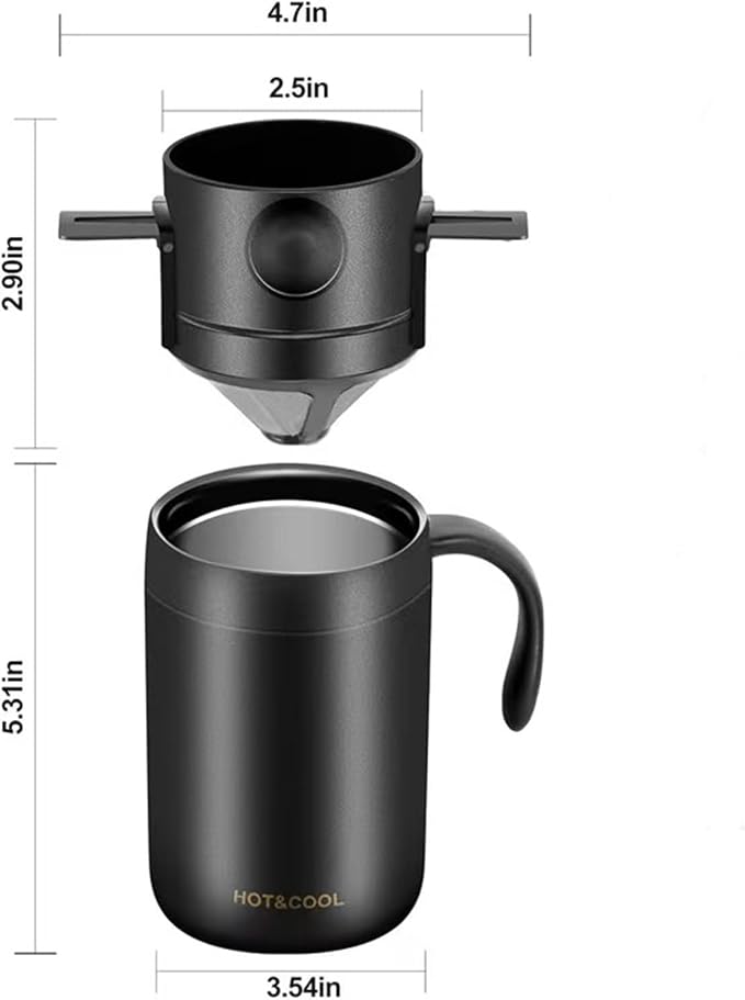 Portable 16oz Pour Over Coffee Maker - Image 2