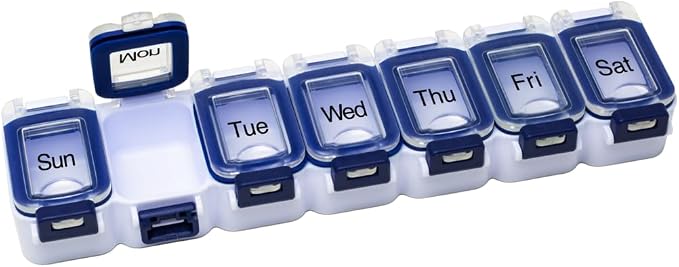 EZY DOSE Weekly Pill Planner, Medicine Case, Vitamin Organizer Box, Waterproof by EZYDOSE