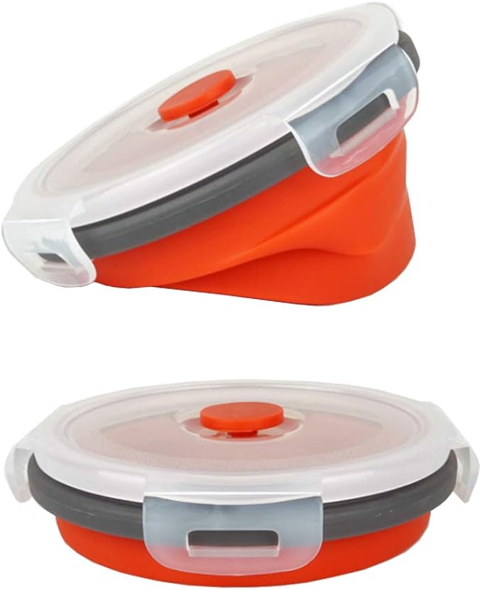 Ecomorning 3Piece Round Collapsible Lunch Container Silicone Food Storage - Image 6