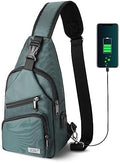 AMJ Crossbody Sling Bag Men Women, Casual Shoulder Backpack, Chest Daypack by AMJ