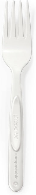 Preserve Compostable Fork, Made in USA, Medium Weight Cutlery by Preserve