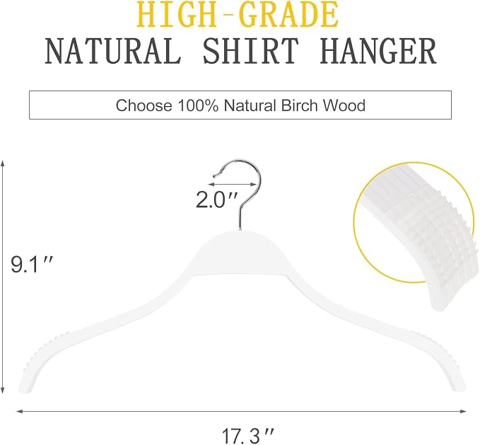 TOPIA HANGER Slim Wooden Hangers - Image 2