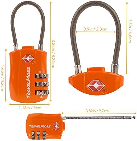 TSA Approved Travel Combination Cable Luggage Locks - Image 2