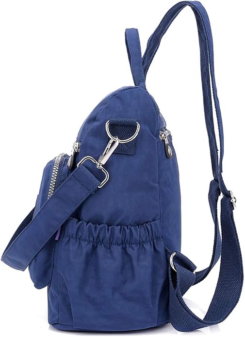 MINTEGRA Women Shoulder Backpack Multi-Pocket Nylon Purse Large Capacity - Image 3
