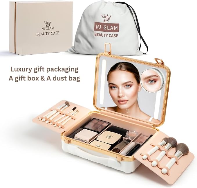 Lighted Makeup Case with Mirror - Image 8