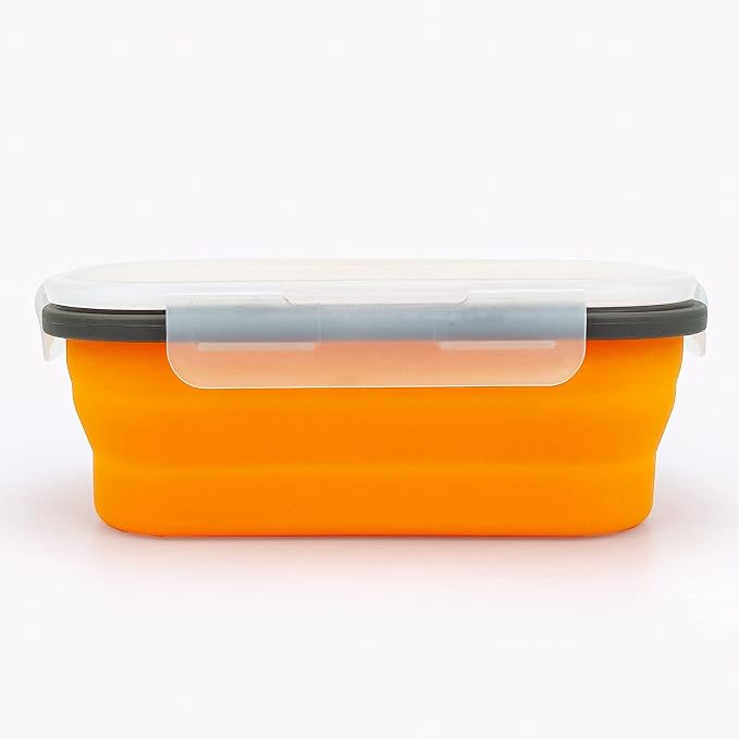 Silicone Lunch Container Bento Box, Collapsible Food Storage Containers - Image 3
