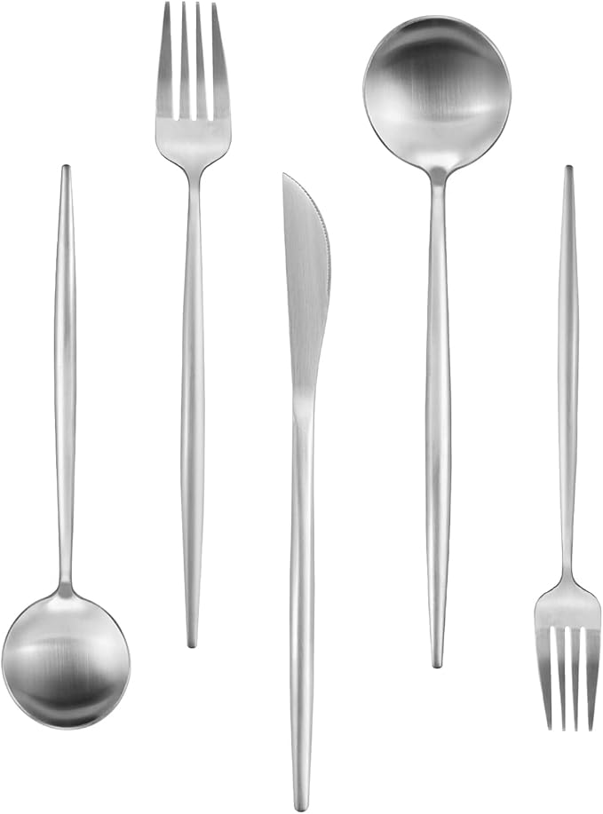 40-Piece Stainless Steel Flatware Set by IBIILII+JEFF