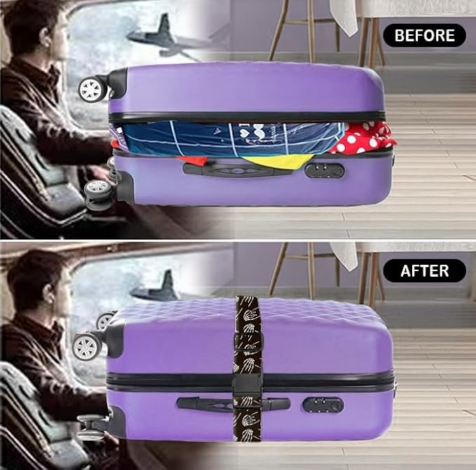 Luggage Straps for Suitcases Travel Belt Accessories, Cute Suitcase Strap - Image 3