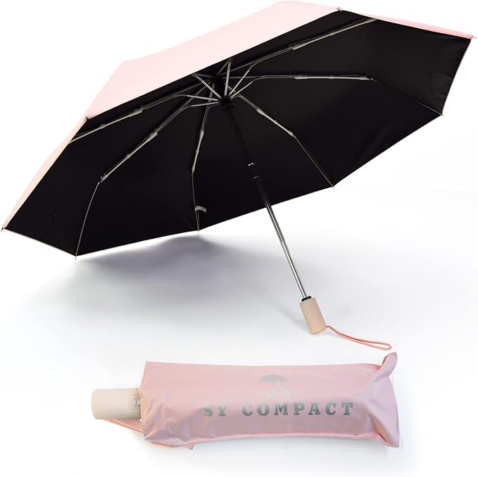 SY COMPACT Umbrella Automatic Travel Waterproof Light Folding Umbrellas Easy - Image 3
