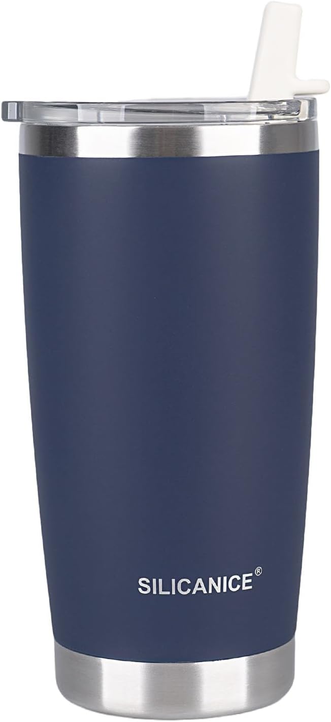 Soft Blue 100% Leak Proof 20 oz Tumbler by Patent-pendingstraw1secondoff1secondon3-secondclean