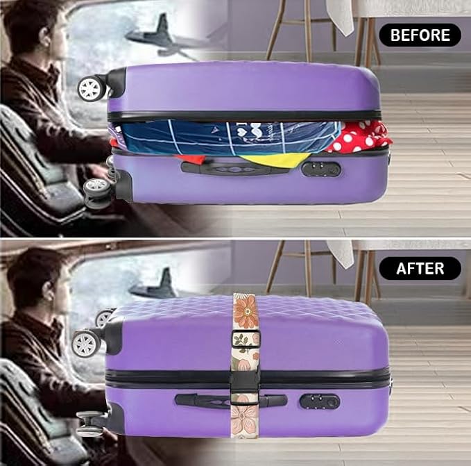 Luggage Straps for Suitcases Travel Belt Accessories, Cute Suitcase Strap - Image 4