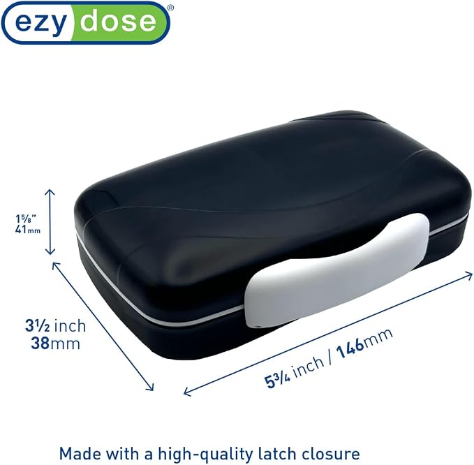 EZY DOSE Moisture-Proof Pill Case, Medicine Planner, Vitamin Organizer Box - Image 3