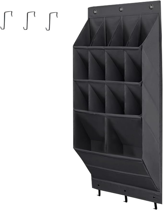 Over the Door Shoe Organizer, 14 Pockets Hanging Shoe Storage Rack by NELLHOMY