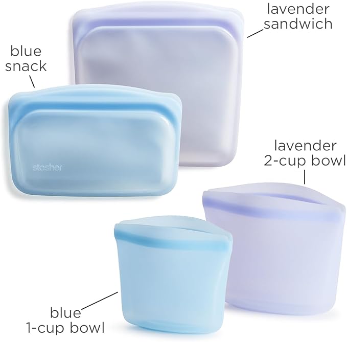Stasher Premium Silicone Reusable Food Storage Bags, Lunch Bag, Travel - Image 5