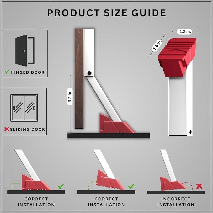 Door Stop, No Drill Door Stoppers - Image 6