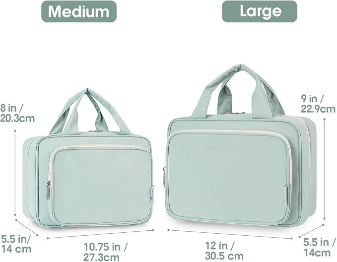 Travel Toiletry Bag for Women Large Hanging Makeup Bag Organizer Toiletries Bag - Image 2
