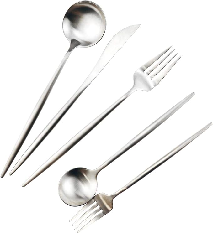 Gugrida 20-Piece 18/10 Stainless Steel Flatware Silverware, Luxury Dinnerware - Image 2