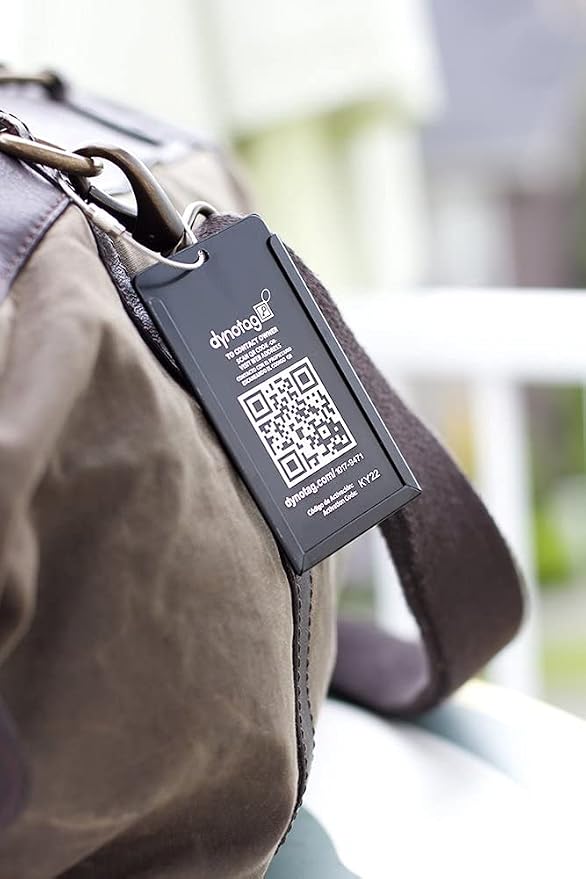 Dynotag® Web Enabled Smart Aluminum Convertible Luggage ID Tag + Braided Steel - Image 7