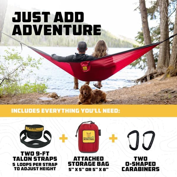 Wise Owl Outfitters Camping Hammock – 500lbs Portable Hammock - Image 3