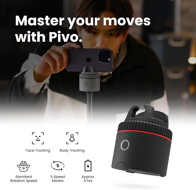 Pivo Pod Classic Auto Face Tracking Phone Holder, 360° Rotation, Content - Image 3