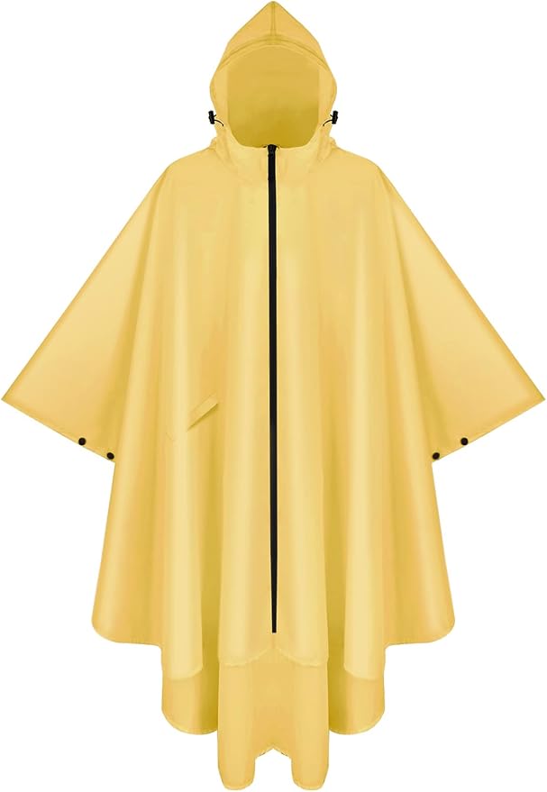 PTEROMY Hooded Rain Poncho for Adult by PTEROMY