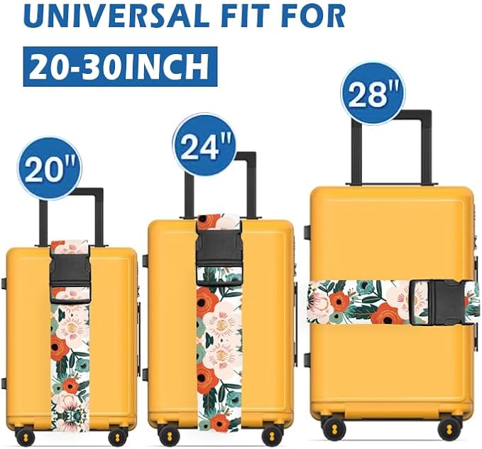 Luggage Straps for Suitcases Travel Belt Accessories, Cute Suitcase Strap - Image 3