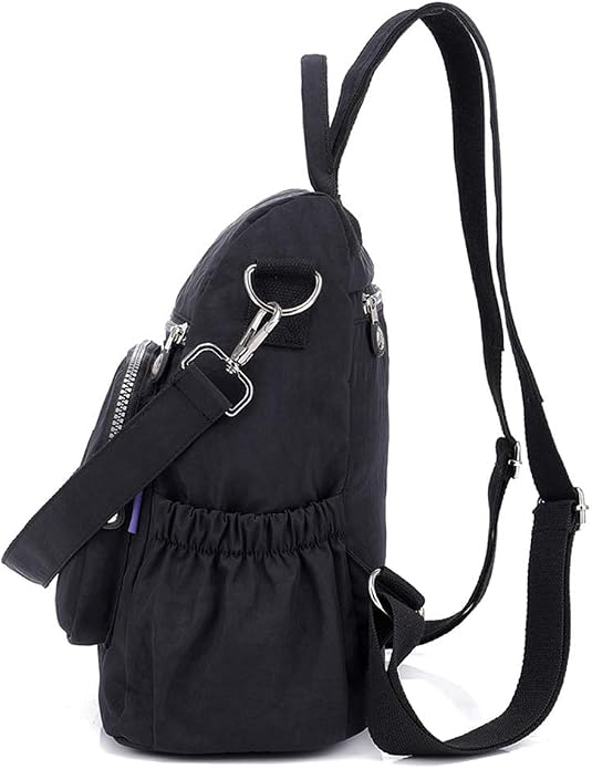MINTEGRA Women Shoulder Backpack Multi-Pocket Nylon Purse Large Capacity - Image 3