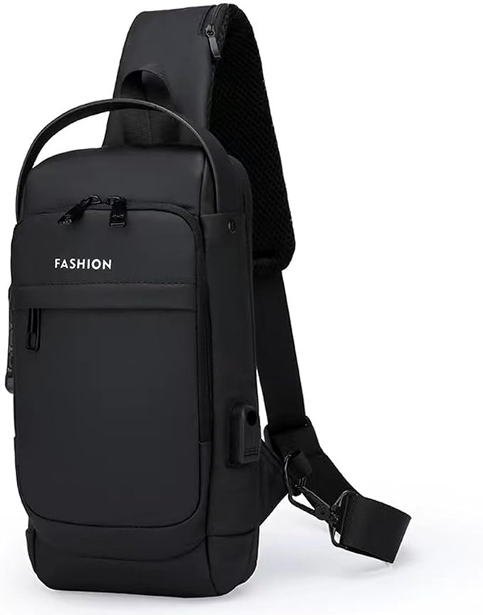 Sling Bag for Men Anti-theft USB Crossbody Shoulder Backpack Purse Waterproof by ISDULA