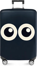 ANNA QUEEN Navy Blue Cartoon Eyes Luggage Cover, Funny Suitcase Protector by ANNAQUEEN