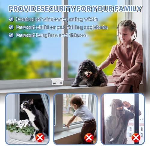 Sliding, Window Locks for Horizontal Sliding Windows, Window Security Lock - Image 3