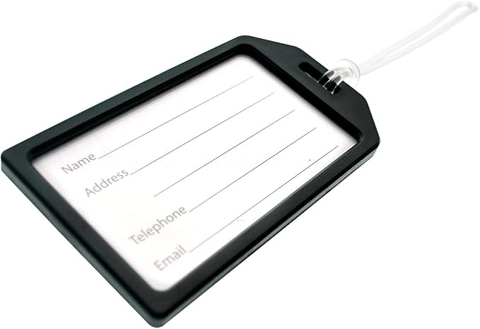 5 Pack - Premium Rigid Airline Luggage Tag Holders - Heavy Duty Hard Plastic - Image 7