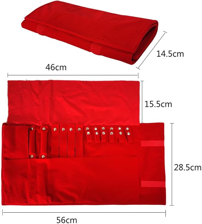 Velvet Travel Jewelry Case Roll Bag Organizer - Image 4