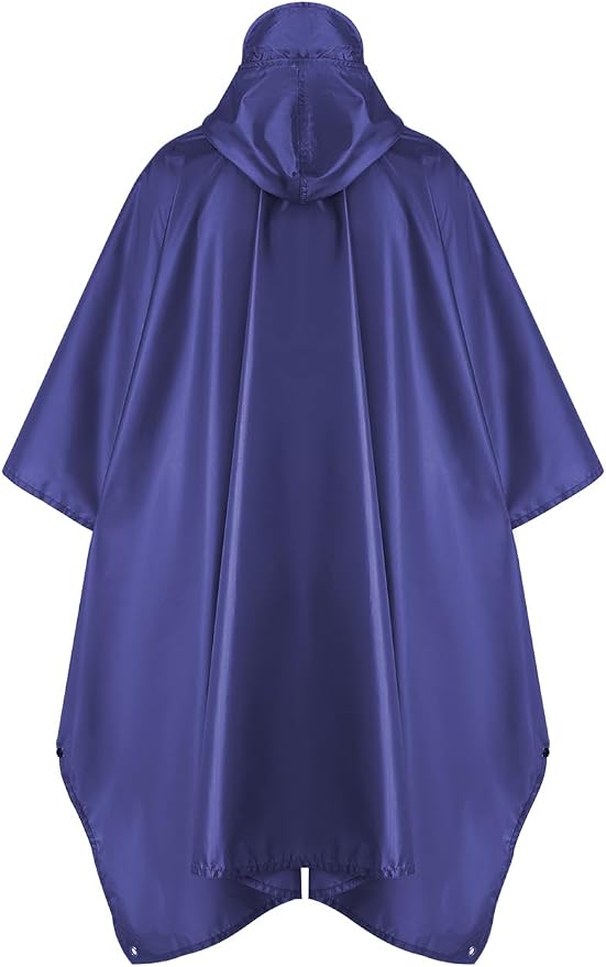 salamra Hooded Rain Poncho Waterproof Raincoat Jacket - Image 7