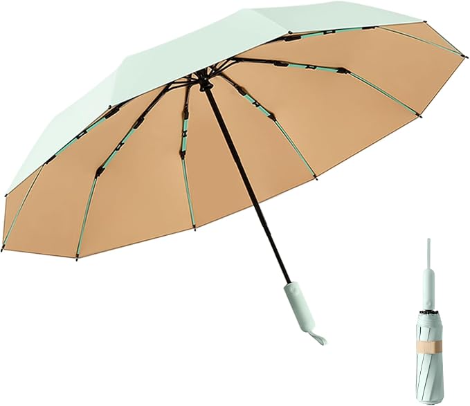 Folding Umbrella Anti-UV Compact Durable Folding Umbrella Auto Open Close by Leznazik