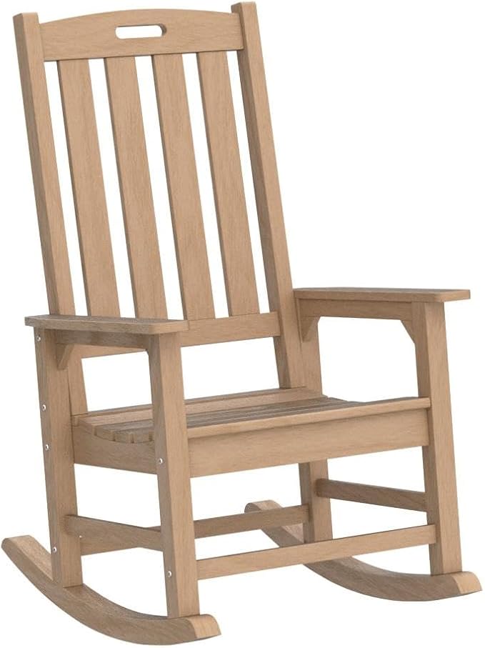 Psilvam Oversized Outdoor Rocking Chair Set of 2, Porch Rocker - Image 5