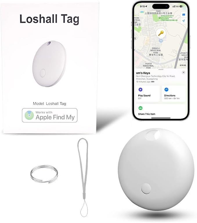 Smart Tag Tracker Works with Apple Find My, IP65 Waterproof and Replaceable by Unknown