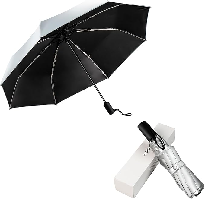 BAODINI Small UV Protection Travel Umbrella Compact - Image 2