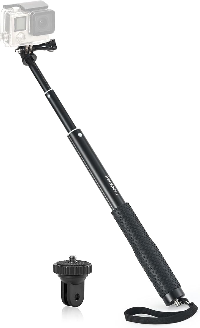 36'' Extension Selfie Stick Extendable Monopod Pole Waterproof Handle Grip by Trehapuva