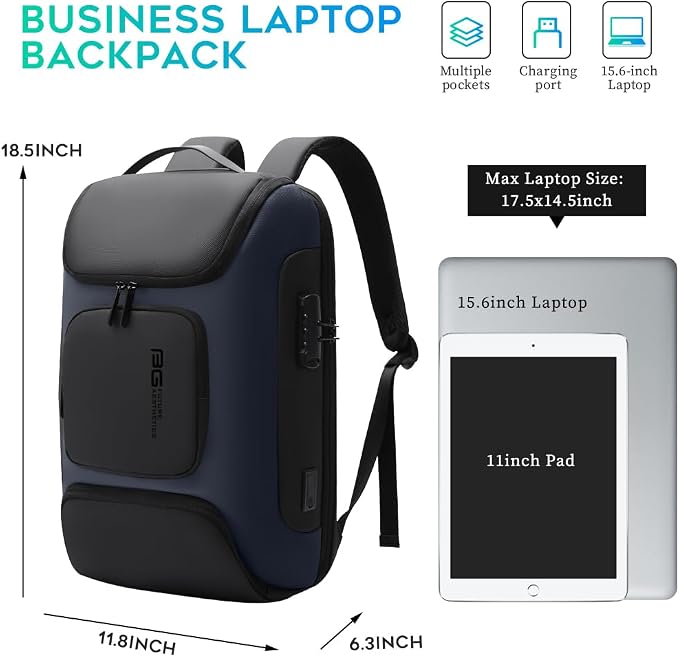 BANGE Anti Theft Backpack, Slim Laptop Backpacks Fit - Image 4