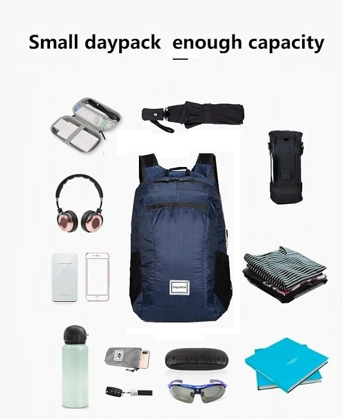 Small Foldable Hiking Daypack Packble Skin Casual Backpack Camping Cycling - Image 3