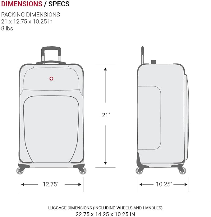 SwissGear Sion Softside Expandable Luggage, Carry-On 21-Inch - Image 6