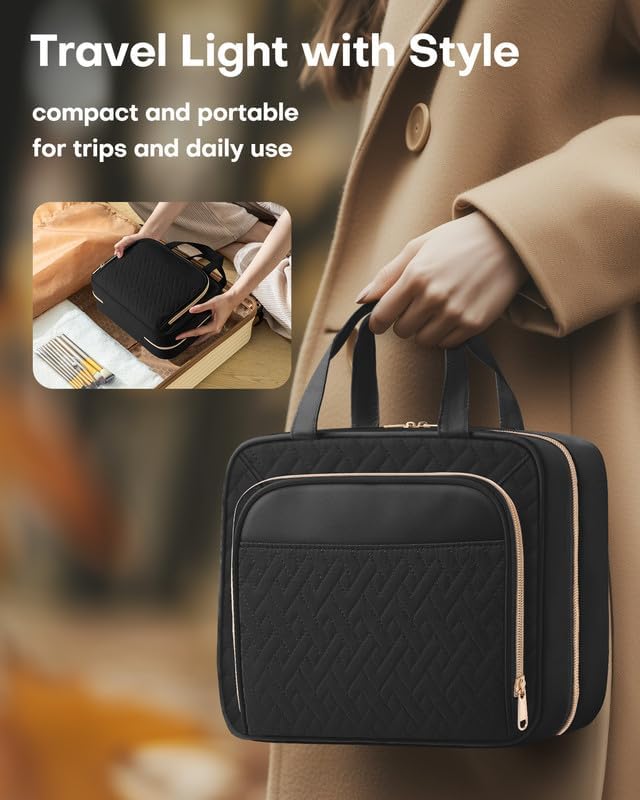 HOTOR Travel Toiletry Bag for Women & Men, Waterproof Makeup Bag - Image 6