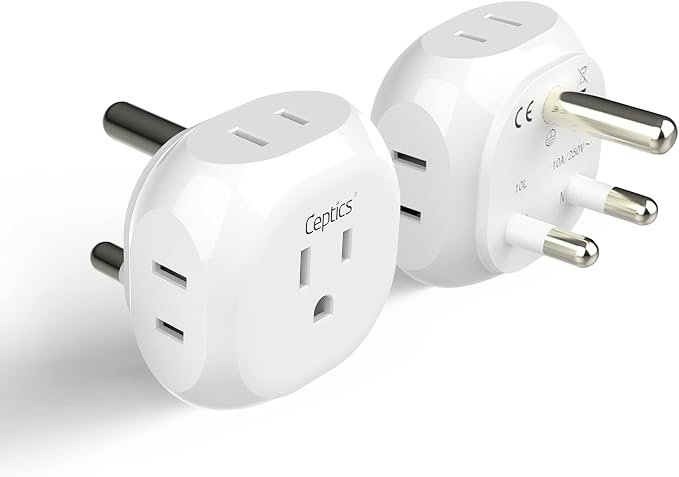 Ceptics South Africa Travel Plug Adapter South Africa Power Adapter Charger 4 by Ceptics