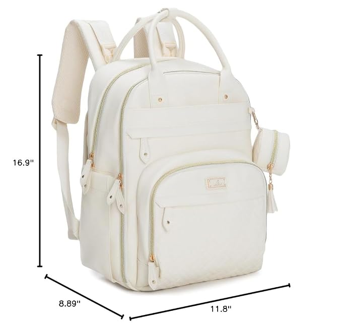 BabbleRoo Leather Diaper Bag Backpack - Image 9