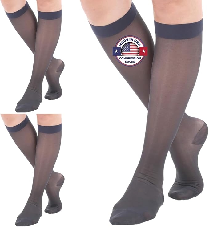 Made in USA - Sheer Compression Socks by AbsoluteSupportCompressionSocks