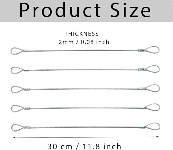 5 Pack Luggage Lock Safety Cable, Stainless Steel Cable - Image 4